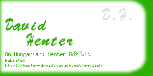 david henter business card